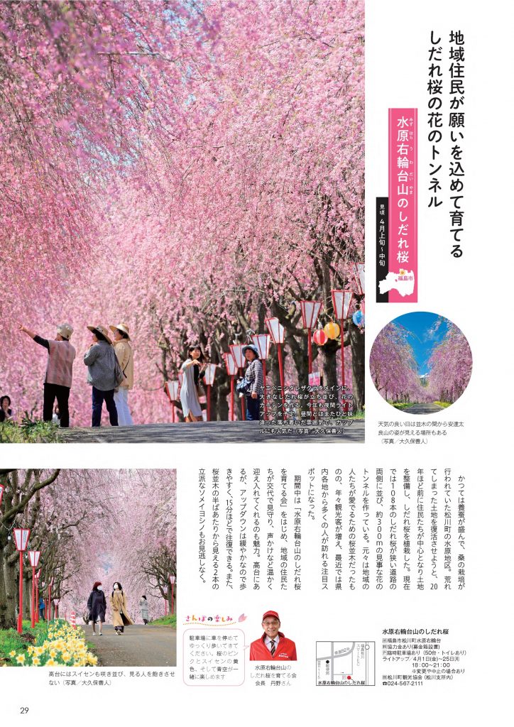 ｃｊ ｍｏｎｍｏ ４月号に 右輪台山のしだれ桜 が紹介されました 松川町観光協会